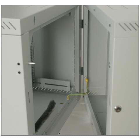 19" Rack Wall-mount 15U / 500 glass door, A muro, Grigio, 600 x 515 x 770 mm - Foto 1